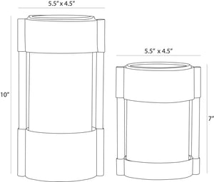 Arteriors - AVI08 - Vases, Set of 2 - Joseph - Brown