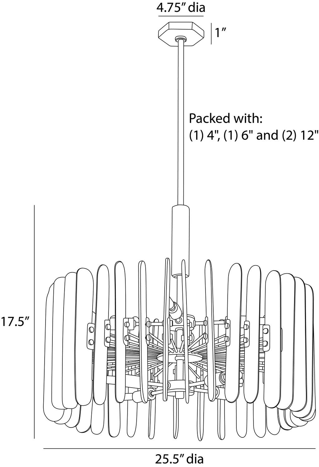 Arteriors - DMC34 - Eight Light Chandelier - Klaus - Clear