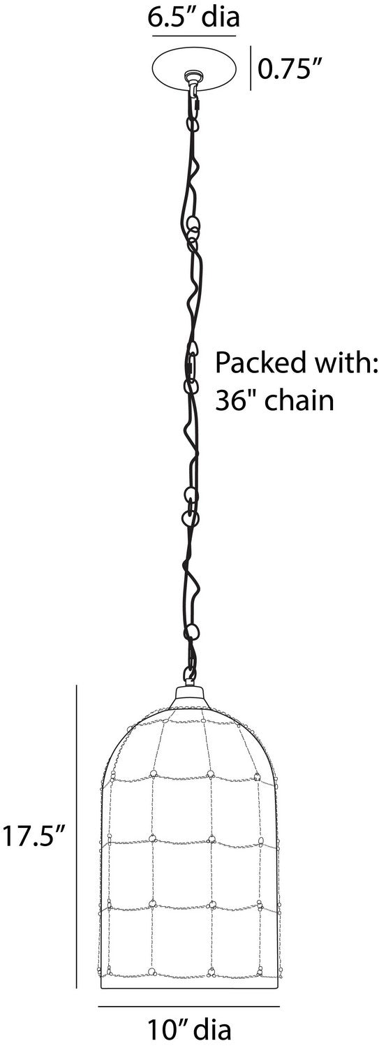 Arteriors - DPI14 - One Light Pendant - Jordan - Frosted