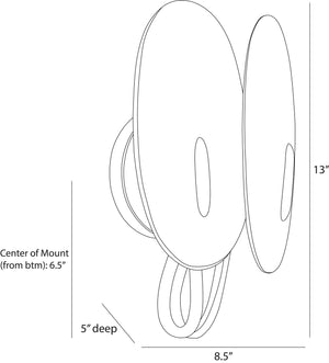 Arteriors - DWI25 - Two Light Wall Sconce - Izara - Mercury