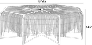 Arteriors - FCI26 - Cocktail Table - Ilaria - Natural Iron