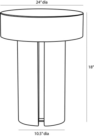 Arteriors - FES16 - End Table - Kopi - Espresso & White
