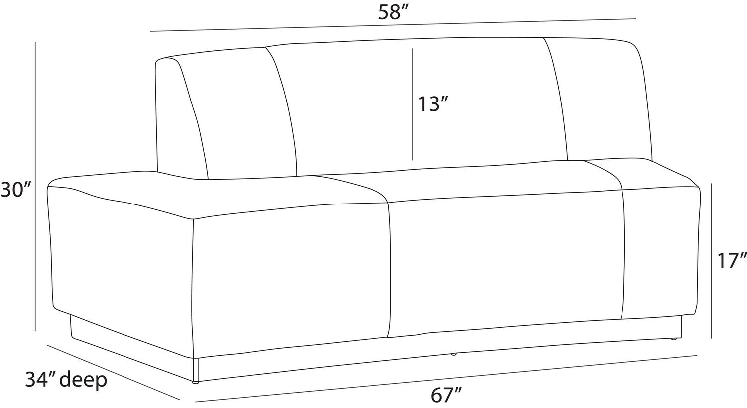 Arteriors - FFU07 - Left Sofa - Islander - Vanilla