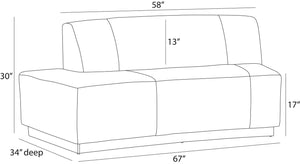 Arteriors - FFU07 - Left Sofa - Islander - Vanilla