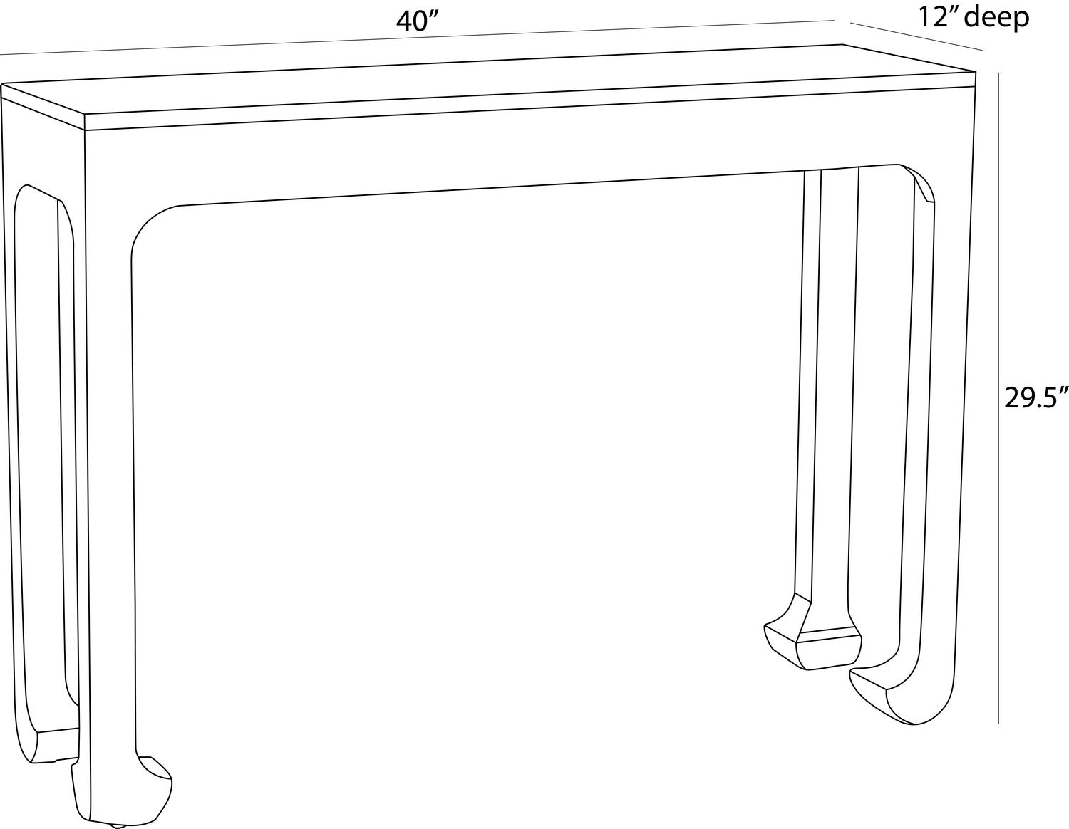 Arteriors - FLI14 - Console - Ichigo - Ebony