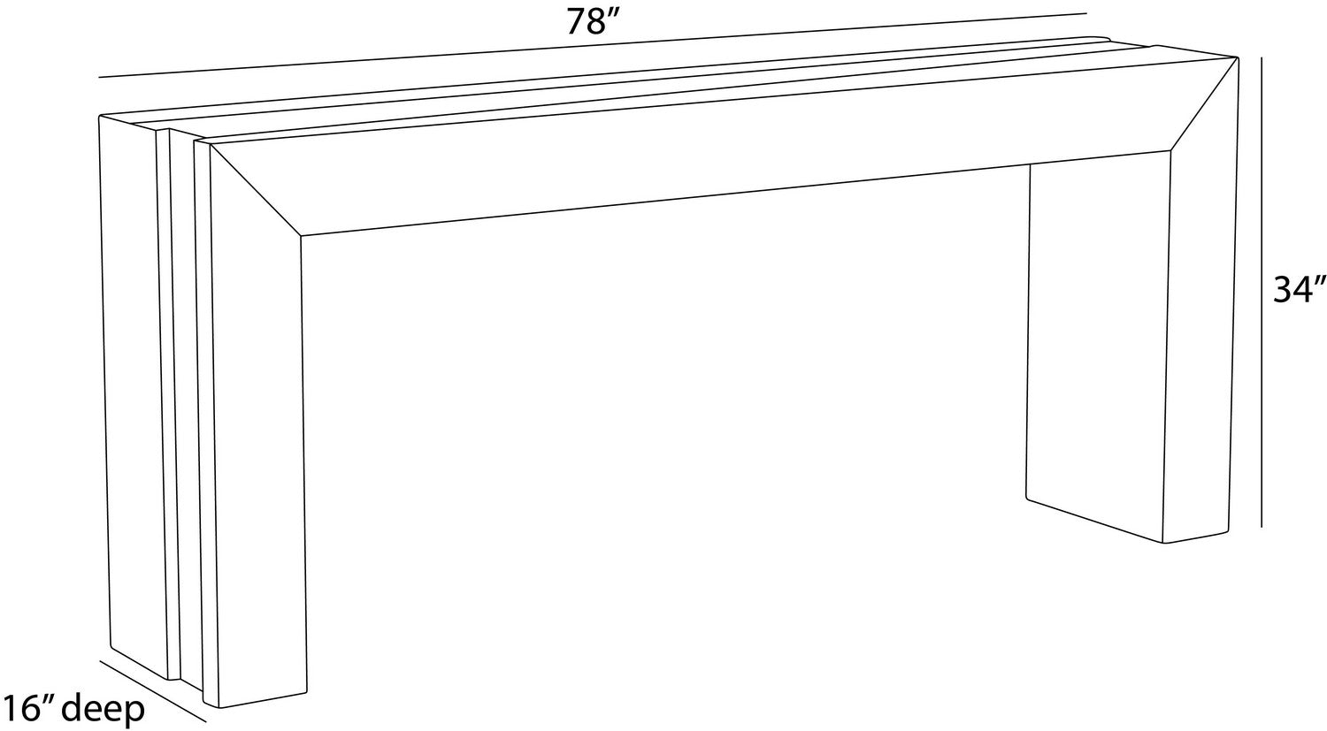 Arteriors - FLI16 - Console - Kingston - Umber
