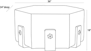 Arteriors - FOI13 - Ottoman - Ivonne - White
