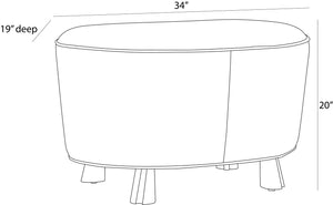 Arteriors - FOI14 - Ottoman - Koda - Brown