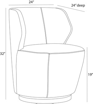 Arteriors - FRU08 - Chair - Poppy - Midnight Grey