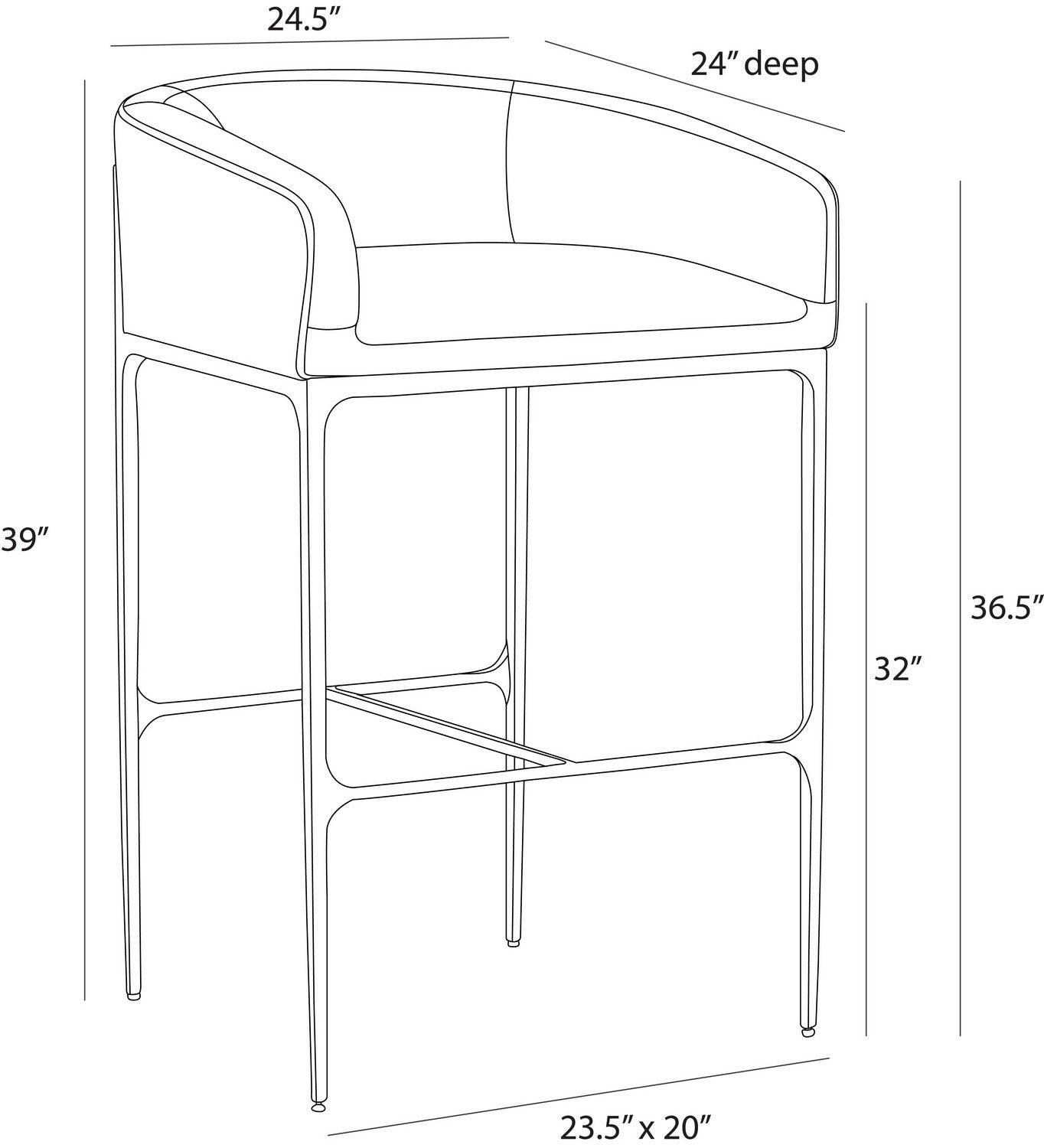 Arteriors - FSI16 - Bar Stool - Osbourne - Black