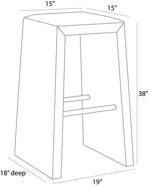 Arteriors - FSI18 - Bar Stool - Cowan - White