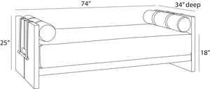 Arteriors - FTS02 - Outdoor Daybed - Dominic - Porpoise