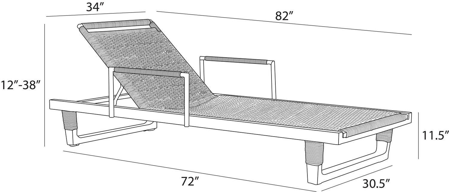 Arteriors - FTS03 - Outdoor Chaise, Armed - Daytona - Buff