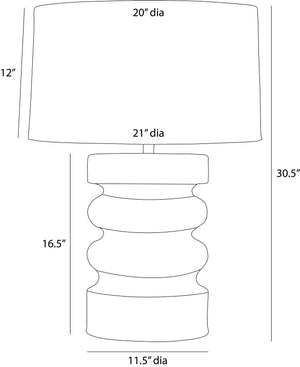 Arteriors - PTC58-421 - One Light Table Lamp - Katrina - Celedon