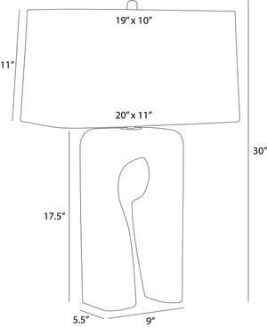 Arteriors - PTC63-SH044 - One Light Table Lamp - Kamora - Sand