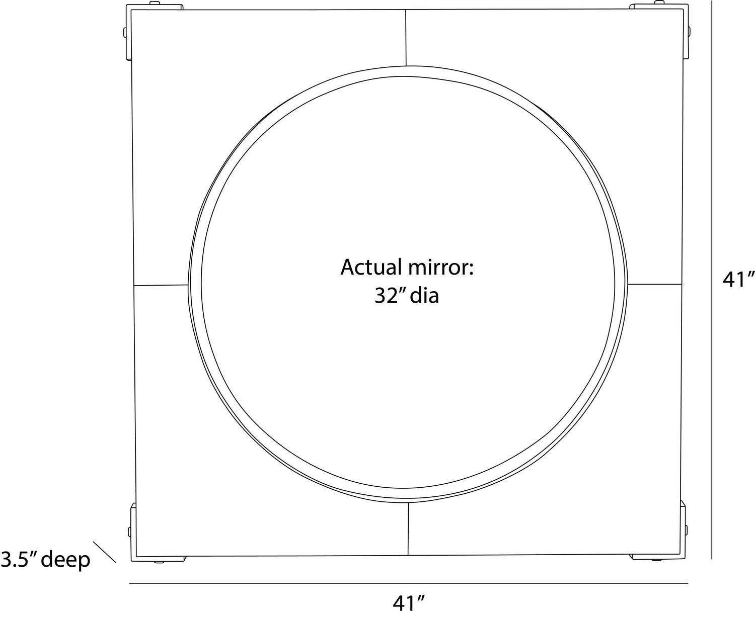 Arteriors - WMI75 - Mirror - Kristen - Gray