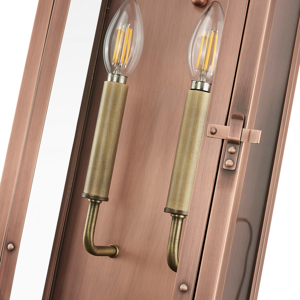 Acclaim Lighting - 1011CP - Two Light Wall Lantern - Spencer - Antique Copper with Brass