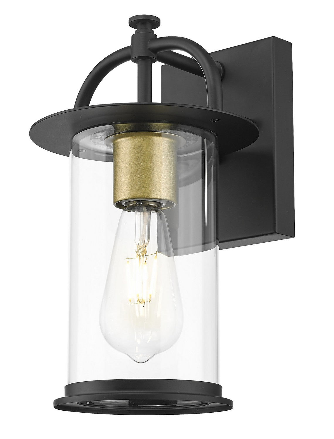 Acclaim Lighting - 1023BK - One Light Wall Lantern - Stockwell - Matt Black and Brass
