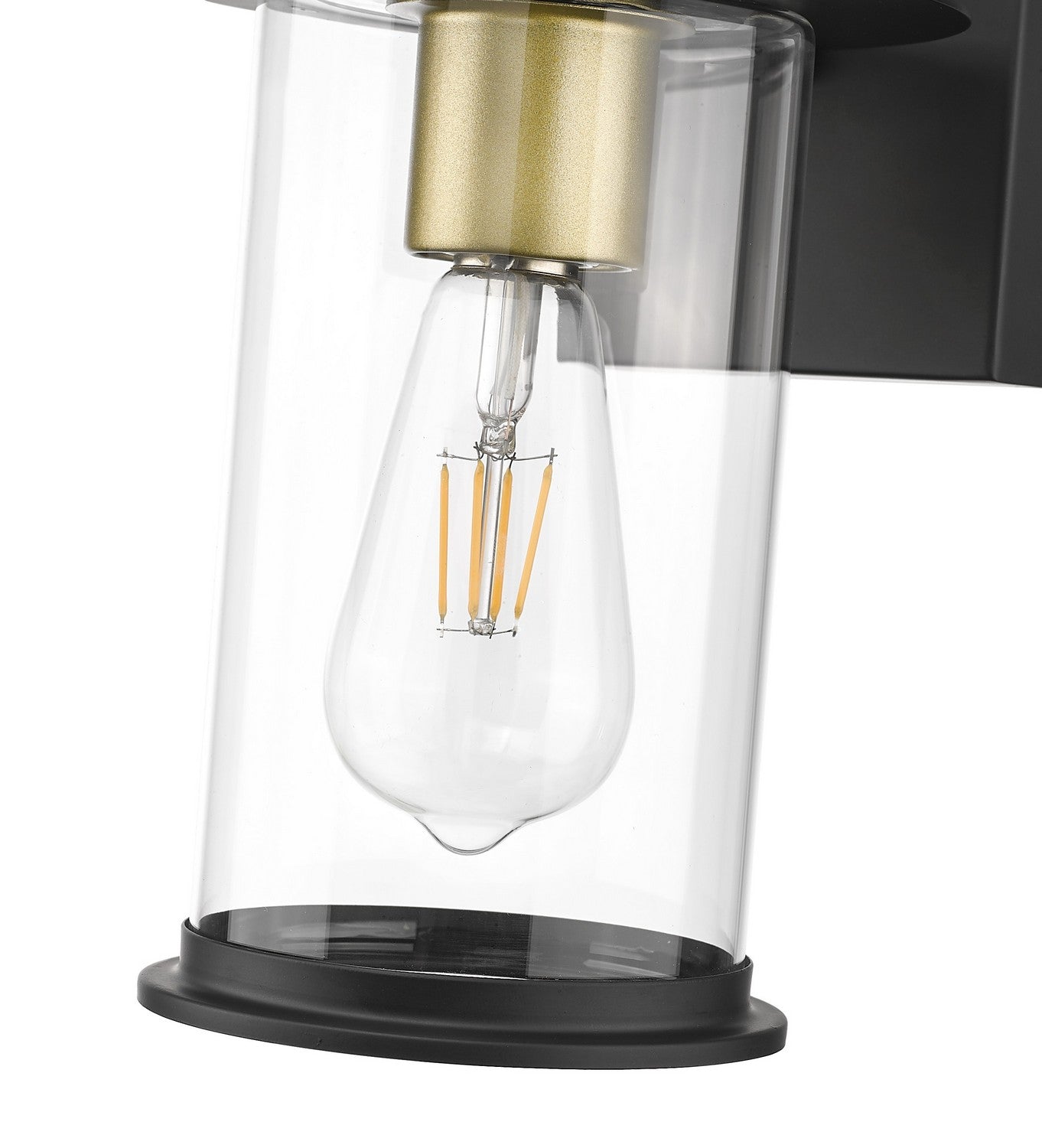 Acclaim Lighting - 1023BK - One Light Wall Lantern - Stockwell - Matt Black and Brass
