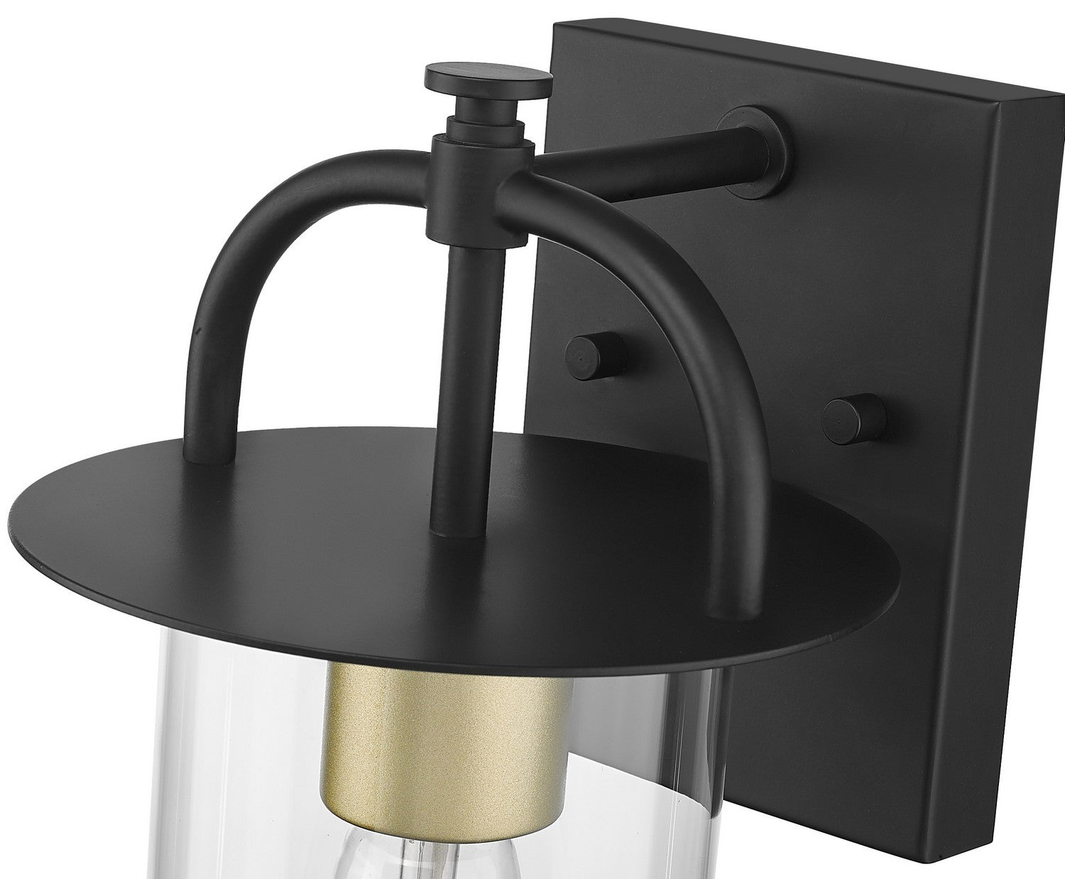 Acclaim Lighting - 1023BK - One Light Wall Lantern - Stockwell - Matt Black and Brass