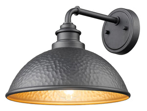 Acclaim Lighting - 1031BK - One Light Wall Lantern - Hammond - Hammered Black with Matte Gold