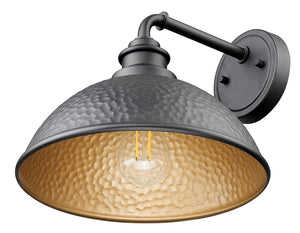 Acclaim Lighting - 1031BK - One Light Wall Lantern - Hammond - Hammered Black with Matte Gold