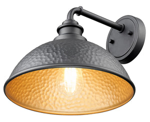 Acclaim Lighting - 1031BK - One Light Wall Lantern - Hammond - Hammered Black with Matte Gold