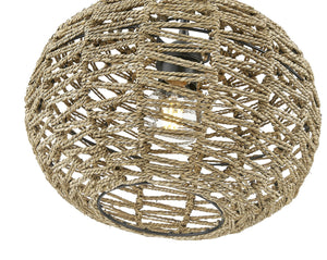 Acclaim Lighting - IN20005BK - One Light Pendant - Berkshire - Black Metal with Natural Seagrass