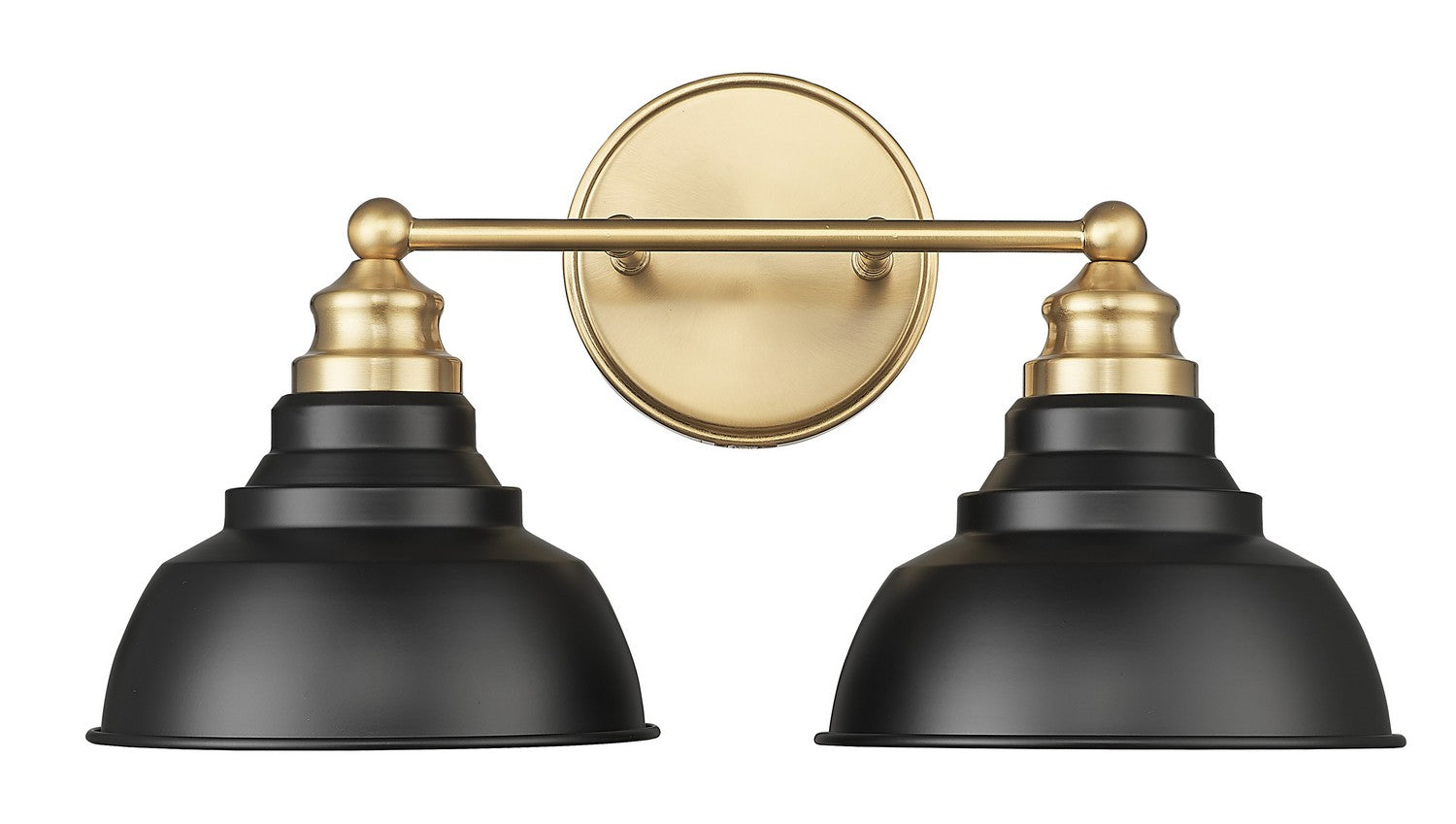 Acclaim Lighting - IN40027BK - Two Light Vanity - Bishop - Matte Black and Brass