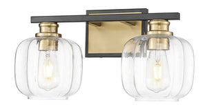 Acclaim Lighting - IN40031BK - Two Light Vanity - Oxley - Matte Black and Brass