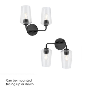 Progress Lighting - P300540-031 - Two Light Bath & Vanity - Celino - Black