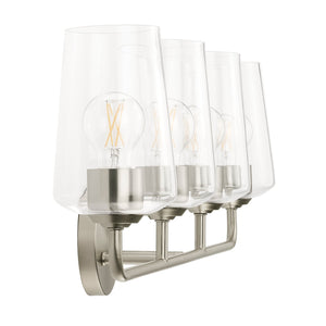 Progress Lighting - P300542-009 - Four Light Bath & Vanity - Celino - Brushed Nickel