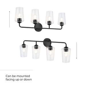 Progress Lighting - P300542-031 - Four Light Bath & Vanity - Celino - Black