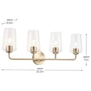 Progress Lighting - P300542-177 - Four Light Bath & Vanity - Celino - Champagne Bronze