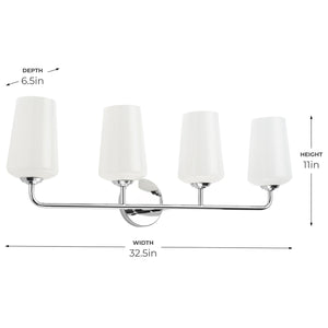 Progress Lighting - P300545-015 - Four Light Bath & Vanity - Celino - Polished Chrome
