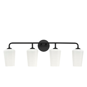 Progress Lighting - P300545-031 - Four Light Bath & Vanity - Celino - Black