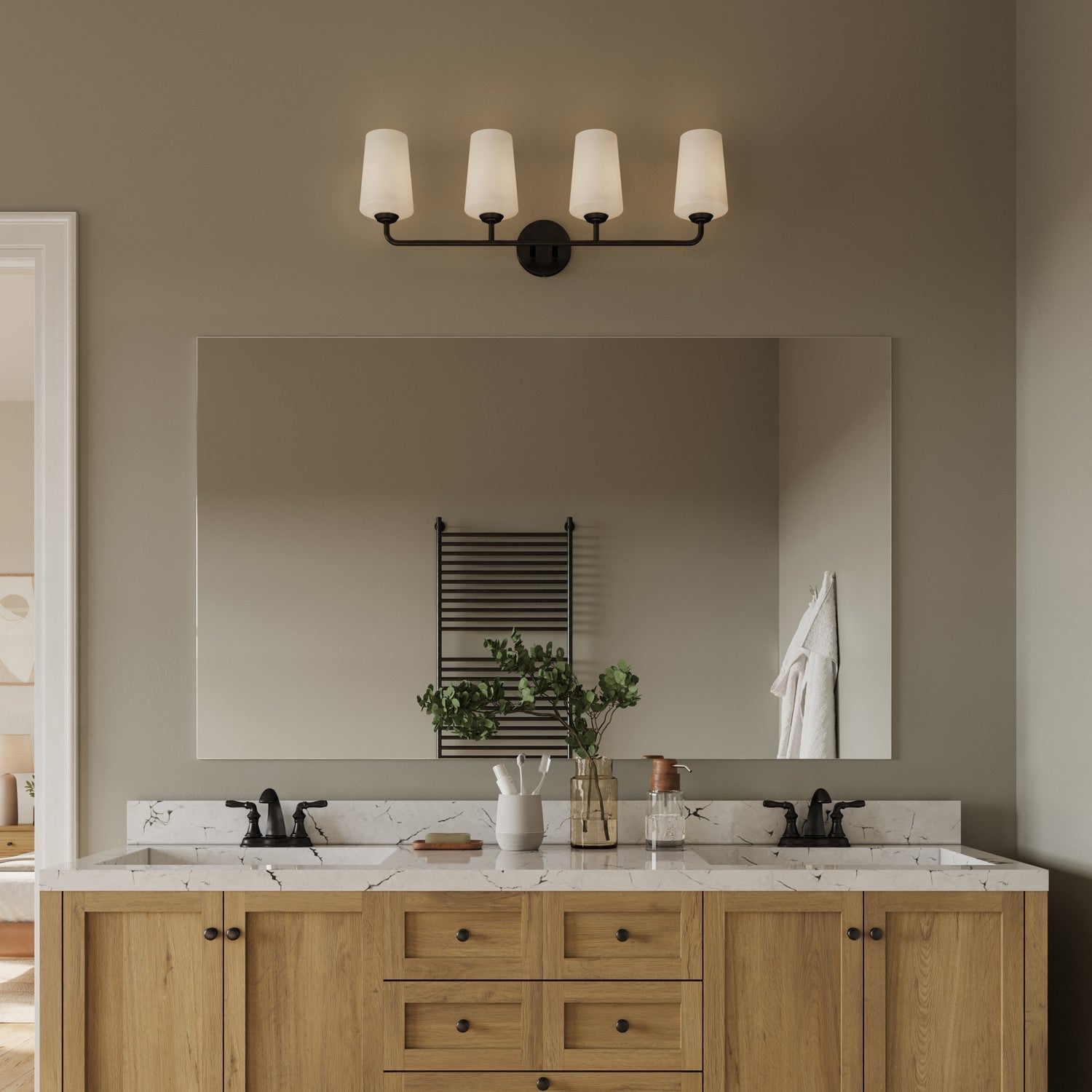 Progress Lighting - P300545-031 - Four Light Bath & Vanity - Celino - Black