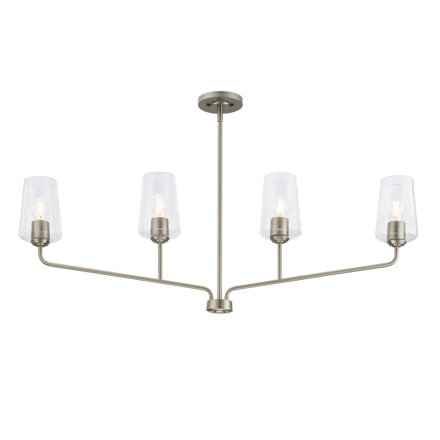 Progress Lighting - P400441-009 - Four Light Linear Chandelier - Celino - Brushed Nickel