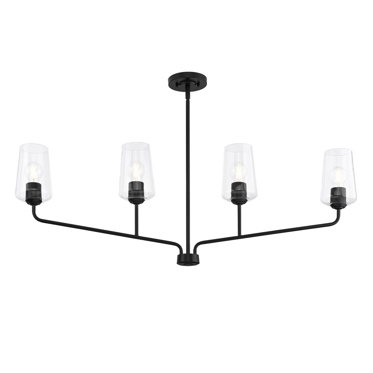Progress Lighting - P400441-031 - Four Light Linear Chandelier - Celino - Black