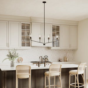 Progress Lighting - P400441-031 - Four Light Linear Chandelier - Celino - Black