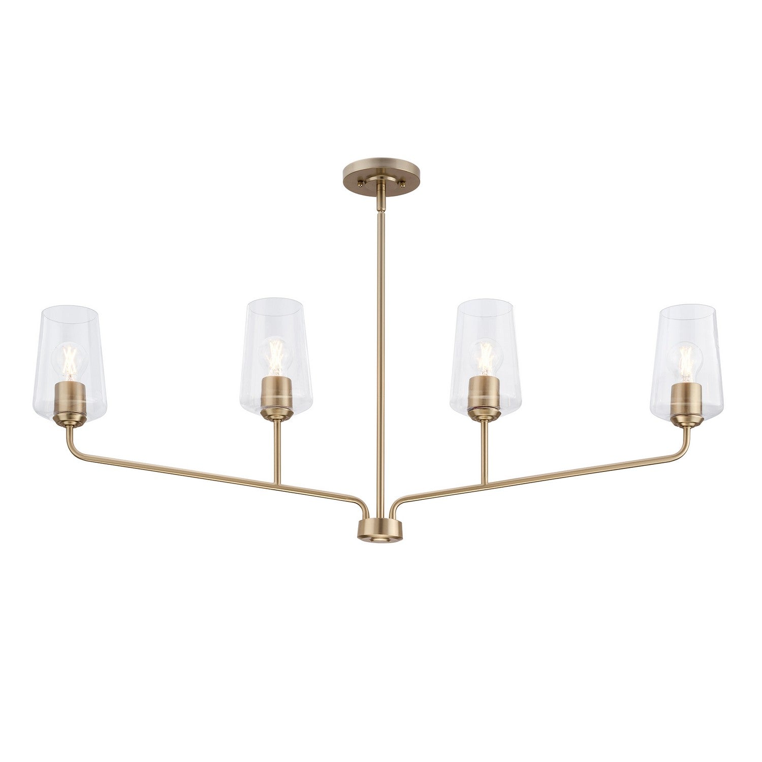 Progress Lighting - P400441-177 - Four Light Linear Chandelier - Celino - Champagne Bronze