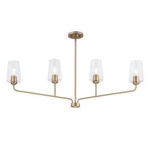 Progress Lighting - P400441-177 - Four Light Linear Chandelier - Celino - Champagne Bronze