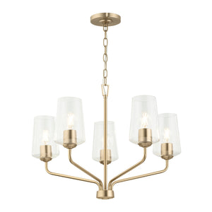 Progress Lighting - P400442-177 - Five Light Chandelier - Celino - Champagne Bronze