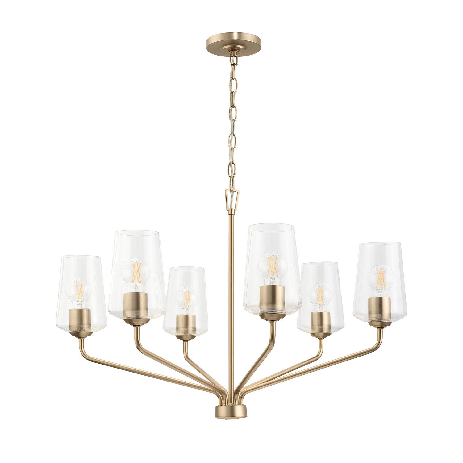 Progress Lighting - P400443-177 - Six Light Chandelier - Celino - Champagne Bronze