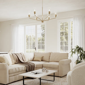 Progress Lighting - P400444-177 - Six Light Chandelier - Celino - Champagne Bronze