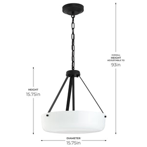Progress Lighting - P500507-031 - Two Light Convertible Pendant - Lieon - Black