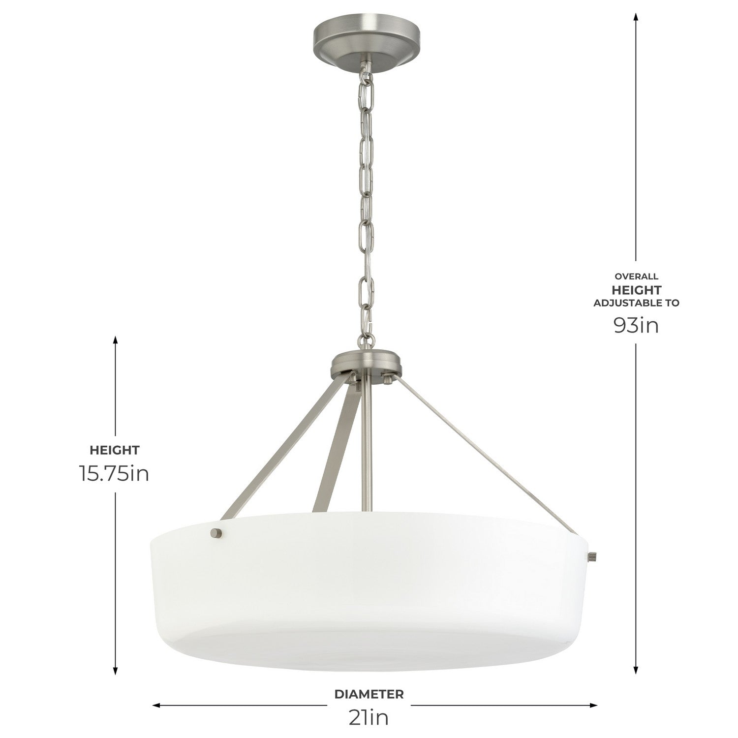 Progress Lighting - P500508-009 - Three Light Convertible Pendant - Lieon - Brushed Nickel