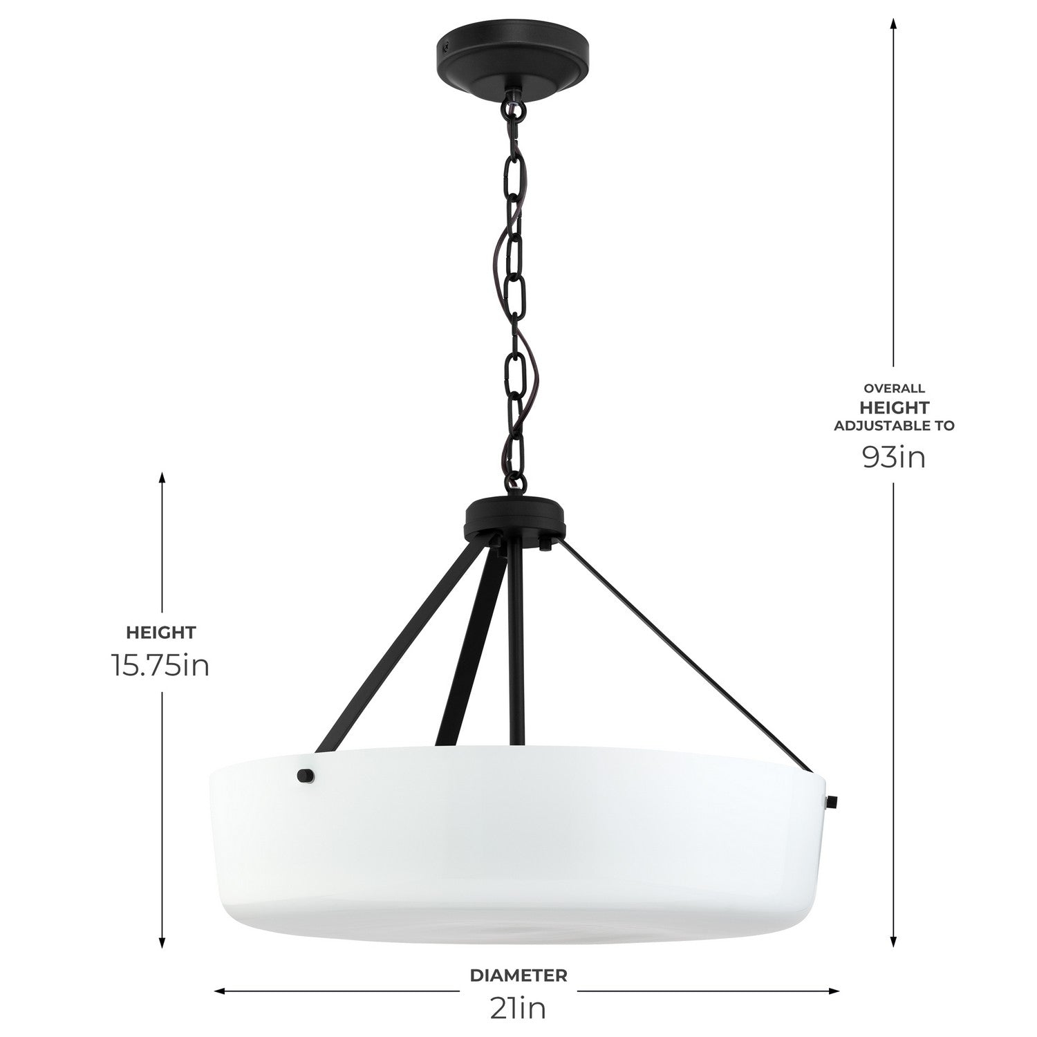 Progress Lighting - P500508-031 - Three Light Convertible Pendant - Lieon - Black