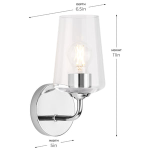 Progress Lighting - P710148-015 - One Light Wall Sconce - Celino - Polished Chrome