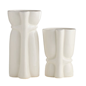 Arteriors - AVC16 - Vases, Set of 2 - Maud - Ivory Crackle